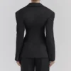 Hudson zwarte Blazer met zandloperfiguur