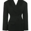 Hudson zwarte Blazer met zandloperfiguur