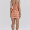 Ilayda Sorbet mini-jurk met geborduurde bloemenkant