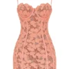 Ilayda Sorbet mini-jurk met geborduurde bloemenkant