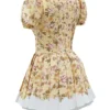 Imani mini-jurk van geplooid katoen met honingbloemenprint