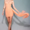 India Sorbet gerimpelde mini-jurk