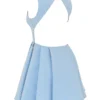 Ingrid mini-jurk van twill in Toscaans blauw