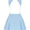 Ingrid mini-jurk van twill in Toscaans blauw