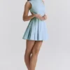 Ingrid mini-jurk van twill in Toscaans blauw