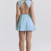 Ingrid mini-jurk van twill in Toscaans blauw