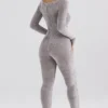 Isis Mink Jumpsuit van zware chenille voor thuis
