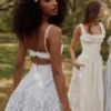 Isla Bluebell mini-zomerjurk met geschulpte kant en broderie anglaise