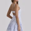 Isla Bluebell mini-zomerjurk met geschulpte kant en broderie anglaise