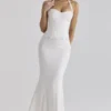 Zizi Witte Halternek Broderie Anglaise Korsetten Top