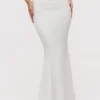 Isorella witte maxi-rok van katoen met broderie anglaise