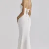 Isorella witte maxi-rok van katoen met broderie anglaise