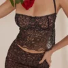 Jacinta Zwarte kanten cami-top