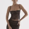Jacinta Zwarte kanten cami-top