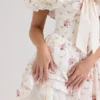 Jaide mini-jurk met bloemenprint van stretchkatoen en schouderloos korset