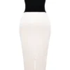 Jaina zwarte & vintage crèmekleurige strapless korsettenjurk