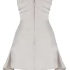 Jasmine Oyster gedrapeerde strapless korsetjurk