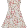 Jasmine Rose Print gedrapeerde korsettenjurk