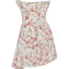 Jasmine Rose Print gedrapeerde korsettenjurk