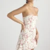 Jasmine Rose Print gedrapeerde korsettenjurk