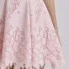 Jemima Roze Strapless Cut-Out Broderie Anglaise Mini-jurk