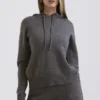 Jionni antracietgrijze Hoodie van kasjmiermix
