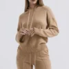 Jionni Camel Hoodie van kasjmiermix