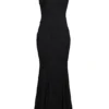 Joan zwarte kanten maxi-jurk