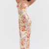 Josefina ivoorkleurige maxi-jurk met bloemenprint