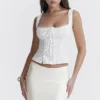 Juana witte top met broderie anglaise