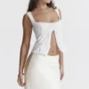 Juana witte top met broderie anglaise