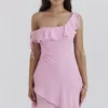 Kalena Cotton Candy mini-jurk met blote schouders