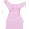 Kalena Cotton Candy mini-jurk met blote schouders