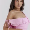 Kalena Cotton Candy mini-jurk met blote schouders