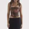 Kalina korset met bloemenprint