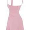 Kara Pink Quartz mini-jurk