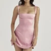 Kara Pink Quartz mini-jurk