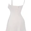 Kara Vintage crèmekleurige mini-jurk