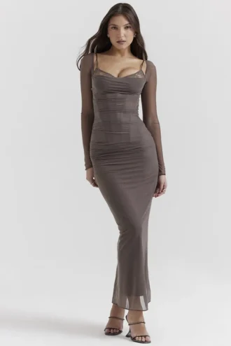 Katarina Smoke maxi-jurk