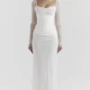 Katarina witte maxi-jurk