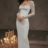 Katarina witte maxi-jurk