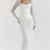 Katarina witte maxi-jurk