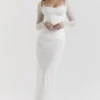Katarina witte maxi-jurk