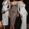 Katarina witte maxi-jurk