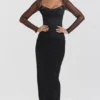Katarina zwarte maxi-jurk