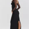 Katarina zwarte maxi-jurk