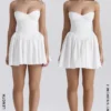 Katherine witte strapless mini-korsetjurk
