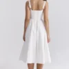 Kelly witte midi-zomerjurk met korset