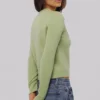 Kenmerkend vest van matcha-kasjmier en merinowol
