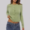Kenmerkend vest van matcha-kasjmier en merinowol